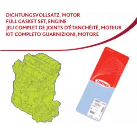 Комплект прокладок (повний) Citroen Berlingo 1.8D/1.9TD 96- (без прокладки ГБЦ) (497381P)