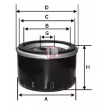 Фильтр масляный Kia Opirus/Mitsubishi Lancer/Mazda 323/626 1.7-2.2 80- (S 4240 R)