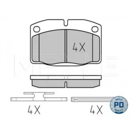 Колодки тормозные (передние) Opel Ascona/Vectra/Kadett/Omega/Corsa 75-03 025 209 3915/PD