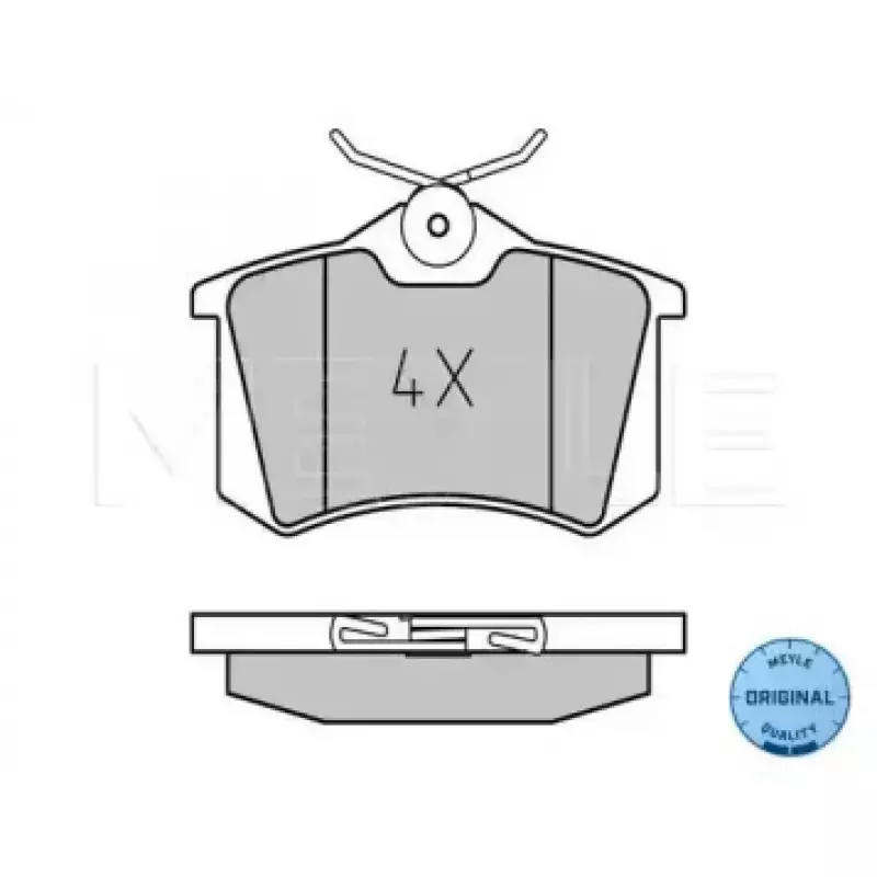 Колодки тормозные (задние) VW Caddy III 04-/Peugeot 308 07-/Citroen C4 04- (87.1x52.8x17.2) 025 209 6117