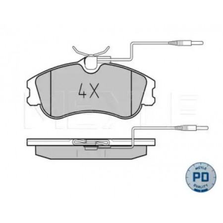 Колодки тормозные (передние) Citroen Berlingo/Peugeot Partner 96- (Platinum) 025 231 2419/PD