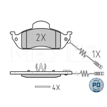 Колодки тормозные (передние) MB ML-class (W163) 98-05 025 231 9317/PD