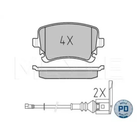 Колодки тормозные (задние) VW T5 03- (TRW) 025 233 2617-1/PD