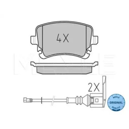 Колодки тормозные (задние) VW T5 03- (Lucas) (с датчиком)  025 233 2617/W