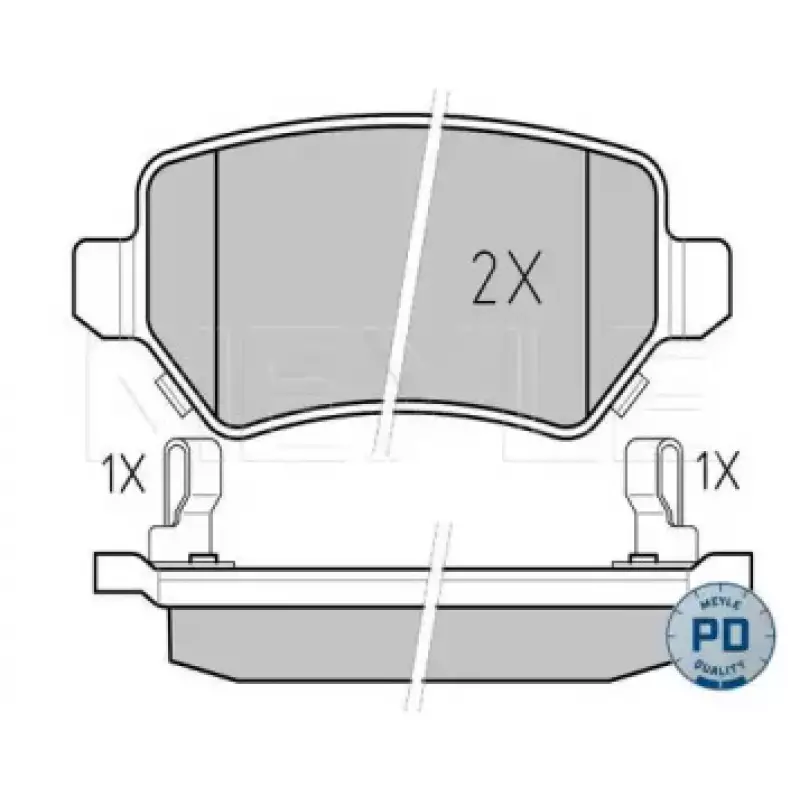 Колодки тормозные (задние) Opel Combo 01- (с датчиком) 025 234 1715/PD