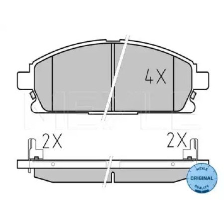 Колодки тормозные (передние) Nissan X-Trail 01-13/Pathfinder 97-04 025 234 2016/W
