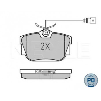 Колодки тормозные (задние) VW T4 98-00- R16 (с датчиками) 025 234 4616/PD