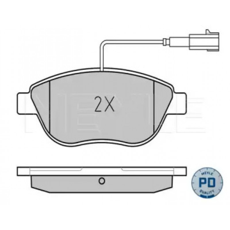 Колодки тормозные (передние) Fiat Punto 1.3-1.6 D 09- (137x57.4) (с датчиком) 025 237 0918/PD