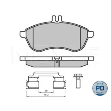 Колодки тормозные (передние) MB C-class (S204/W204)/E-class (S212/W212) 07-      025 243 0620-2/PD