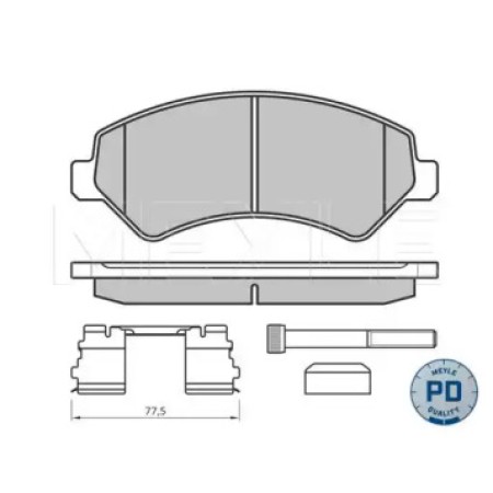 Колодки тормозные (передние) Citroen Jumper/Fiat Ducato/Peugeot Boxer 2.0-3.0HDi 06- R16(с датчиком) 025 244 6619-1/PD