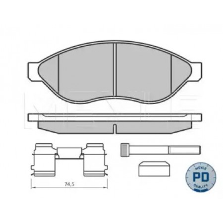 Колодки тормозные (передние) Citroen Jumper/Fiat Ducato/Peugeot Boxer 06- (Brembo)/(с датчиком) 025 244 6819-1/PD