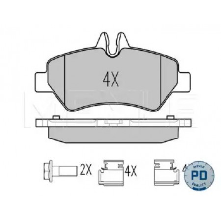 Колодки тормозные (задние) MB Sprinter 209-319 CDI/VW Crafter 30-35 06- (Platinum) 025 291 9019/PD