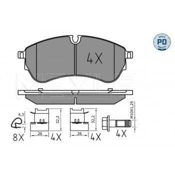 Колодки тормозные (передние) VW Crafter 2.0TDI 16- (CBI) (163.6x67x21.1) 025 221 4721/PD
