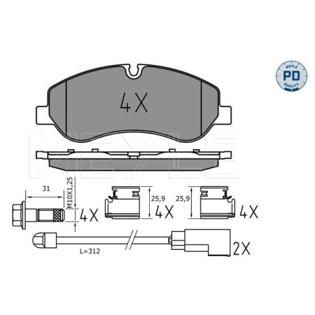 Колодки тормозные (передние) Ford Transit 2.2TDCi 12- 025 256 0217/PD