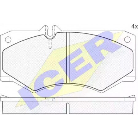 Колодки тормозные (передние) MB 207-410D/VW LT 75-96 (Perrot) 140405