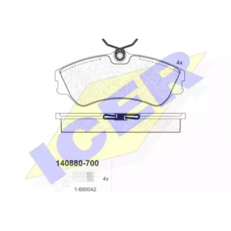 Колодки тормозные (передние) VW T4 91-03 (Lucas - Girling) 140880-700