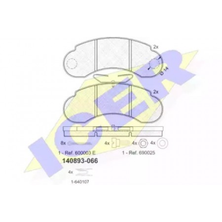 Колодки тормозные (передние) MB 100 88-96 140893
