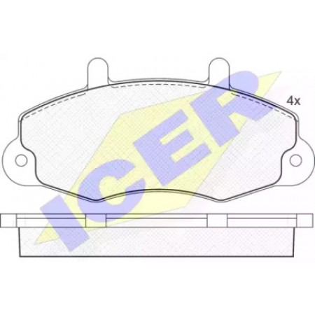 Колодки тормозные (передние) Ford Transit 91-00 14' (Bendix) 140896