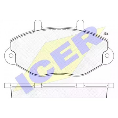 Колодки тормозные (передние) Ford Transit 91-00 15' (Bendix) 140897