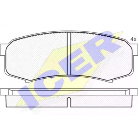 Колодки тормозные (задние) Toyota Land Cruiser Prado 84-/Lexus GX 01- (Sumitomo) 141027