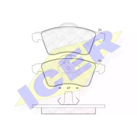 Колодки тормозные (передние) VW T4 90-03 R15 (без датчиков)/(Ate-Teves) 141166