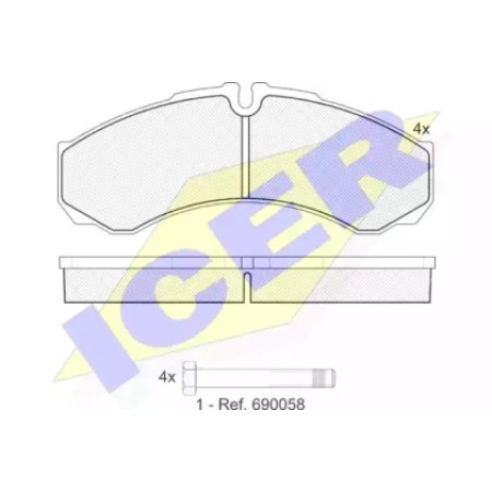 Колодки тормозные (передние/задние) Iveco Daily II/III 89-09 (Brembo) 141208
