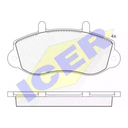 Колодки тормозные (передние) Renault Master II/Opel Movano 98- R15 (Bendix) 141219