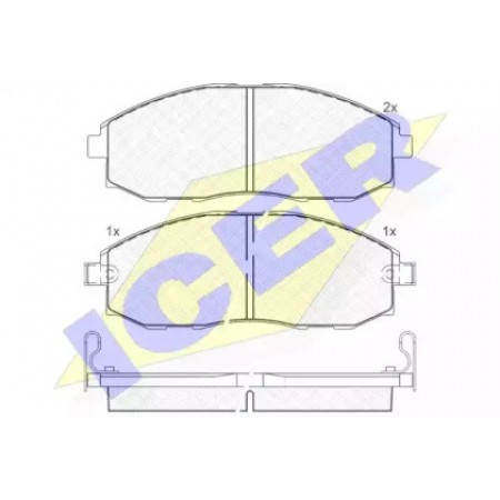 Колодки тормозные (передние) Hyundai H-1 97-07 141266