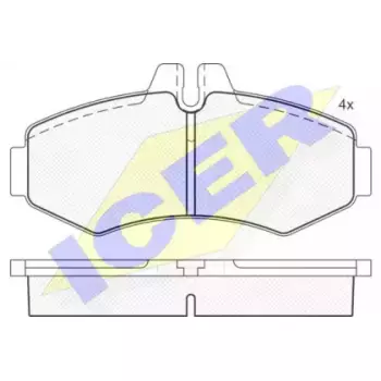 Колодки тормозные (передние) MB Vito (W638) 96- (Bosch) 141288