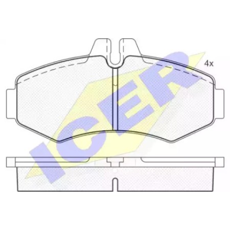 Колодки тормозные (передние) MB Vito (W638) 96- (Bosch) 141288