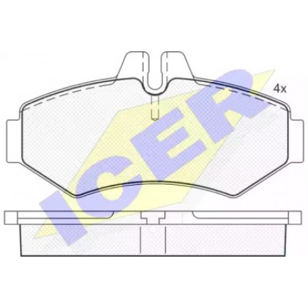Колодки тормозные (задние) MB Sprinter 208-316/VW LT 96- (Bosch) 141289