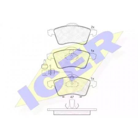 Колодки тормозные (передние) VW T4 90-03 R15 (с датчиком)/(Ate-Teves) 141320