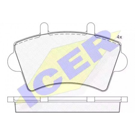 Колодки тормозные (передние) Renault Master/Opel Movano 98- R16' (Bosch) 141442