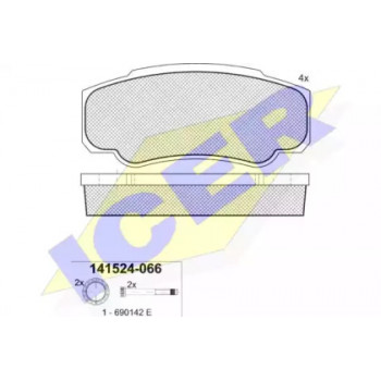 Колодки тормозные (задние) Fiat Ducato/Peugeot Boxer 94- (Brembo) 141524-066