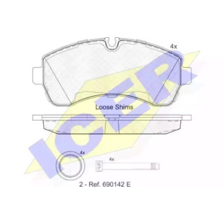 Колодки тормозные (передние) MB Sprinter 509-515CDI/VW Crafter 30-50 06- (спарка)/(Brembo) 141785