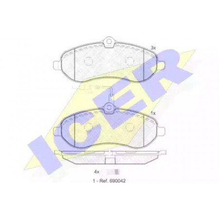 Колодки тормозные (передние) Citroen Jumpy/Fiat Scudo/Peugeot Expert 07- (TRW)/(с датчиком) 141802