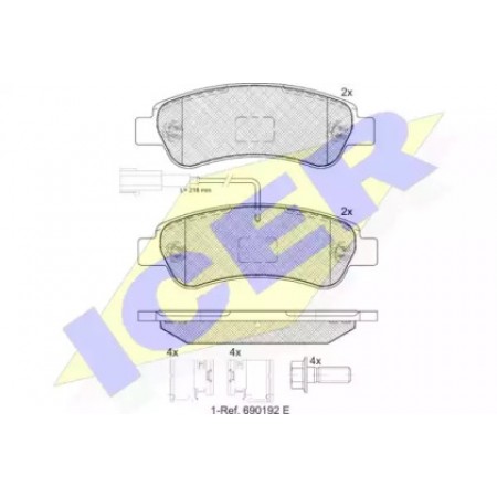 Колодки тормозные (задние) Fiat Ducato/Peugeot Boxer/Citroen Jumper 11- (с датчиками) 141804-203