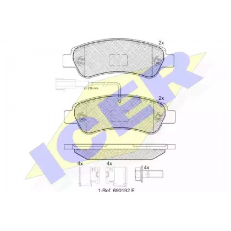 Колодки тормозные (задние) Fiat Ducato/Peugeot Boxer/Citroen Jumper 11- (с датчиками) 141804-203