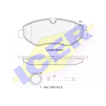 Колодки тормозные (передние) Iveco Daily IV/V 06- (Brembo) 141832