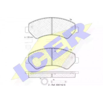 Колодки тормозные (передние) Citroen Jumper/Fiat Ducato/Peugeot Boxer 06- R16(с датчиком) 141836