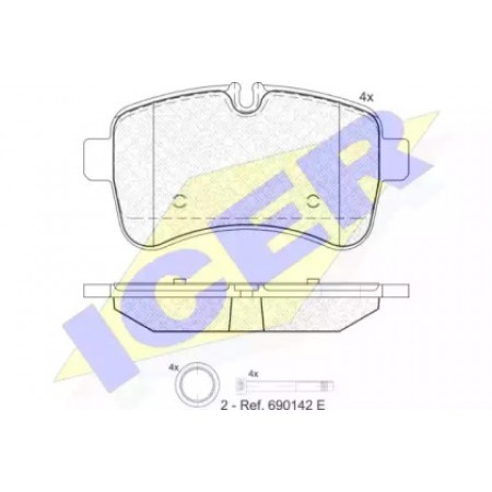 Колодки тормозные (задние) Iveco Daily IV-VI 35C/40C/50C/65C/70C 06- (Brembo) 141837