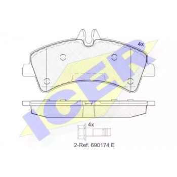 Колодки тормозные (задние) MB Sprinter 509-519 CDI/VW Crafter 50 06- (спарка) (Bosch) 141849