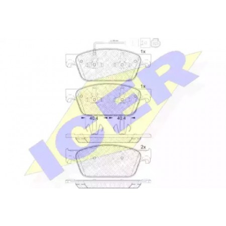 Колодки тормозные (передние) VW T5 03-15/T6 15- (Ate - Teves)/(с датчиком) 141953