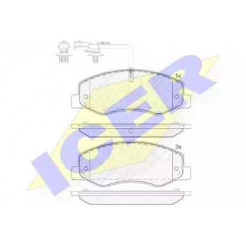 Колодки тормозные (задние) Opel Movano/Renault Master III 10- (спарка)/(с датчиком) (Brembo) 142000