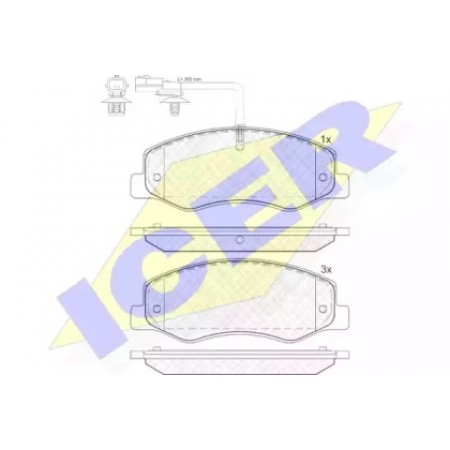 Колодки тормозные (задние) Opel Movano/Renault Master III 10- (спарка)/(с датчиком) (Brembo) 142000