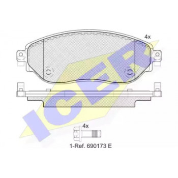 Колодки тормозные (передние) Renault Trafic III/Opel Vivaro II 14- (TRW) 142219