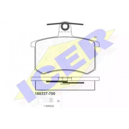 Колодки тормозные (задние) Audi 100/80/90 -96 (Lucas - Girling) 180337-700