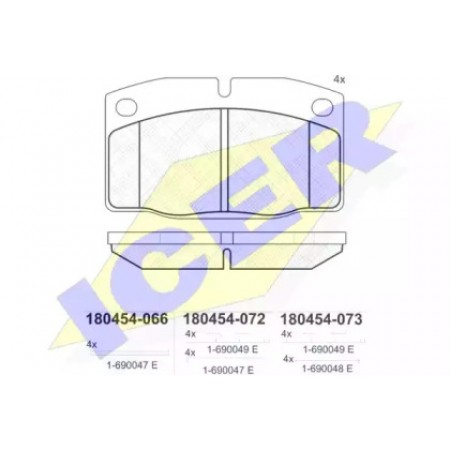 Колодки тормозные (передние) Opel Ascona/Vectra/Kadett/Omega/Corsa 75-03 180454