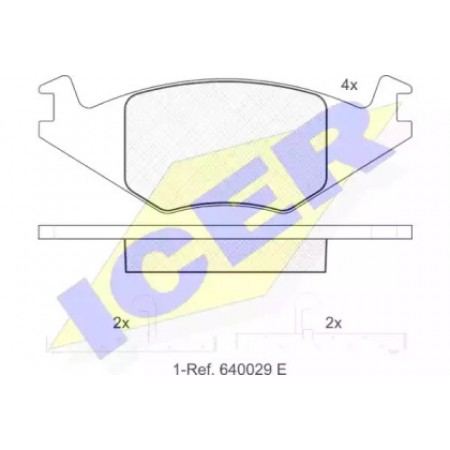 Колодки тормозные (передние) VW Golf 79-92/Jetta/Polo 81-94/Passat 73-89/Seat Cordoba 93-02 (17.3mm) 180461