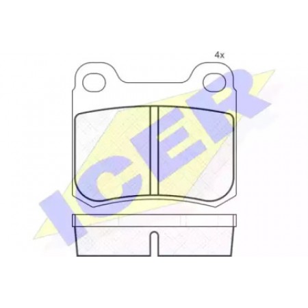 Колодки тормозные (задние) MB C-class (W202)/E-class (W201/W124) 93-00 (Ate - Teves) 180517